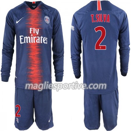 Completo Calcio Paris Saint Germain T. Silva 2 Bambino Divisa Prima 2018/2019 ML